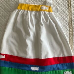 Colorful Fish Appliqué Dress